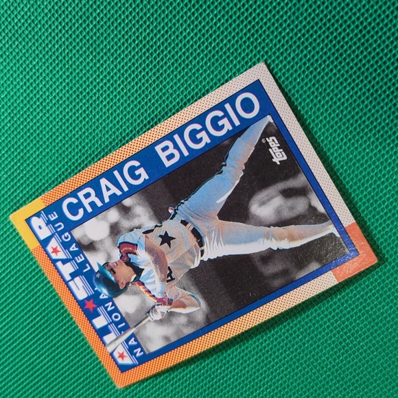 🩸Vintage All Star Topps Craig Biggio 1990 Card #404 National League - Picture 5 of 11